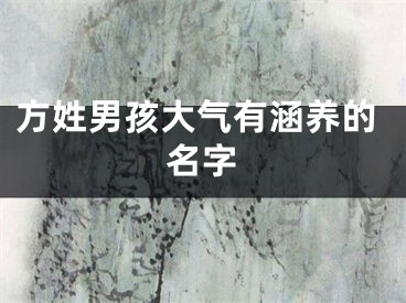 方姓男孩大气有涵养的名字