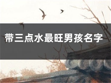 带三点水最旺男孩名字