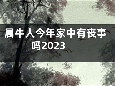 属牛人今年家中有丧事吗2023