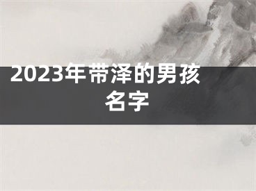 2023年带泽的男孩名字