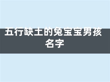 五行缺土的兔宝宝男孩名字