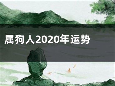 属狗人2020年运势