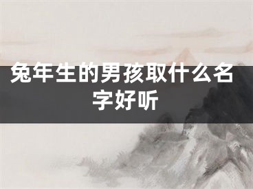 兔年生的男孩取什么名字好听