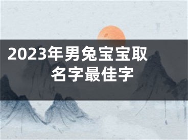 2023年男兔宝宝取名字最佳字