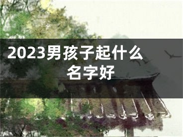 2023男孩子起什么名字好