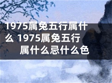 1975属兔五行属什么 1975属兔五行属什么忌什么色