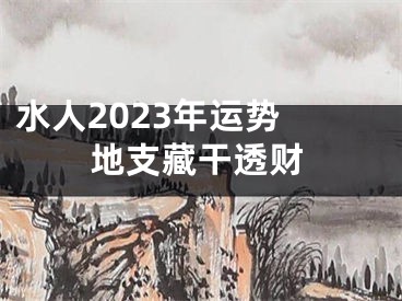 水人2023年运势 地支藏干透财