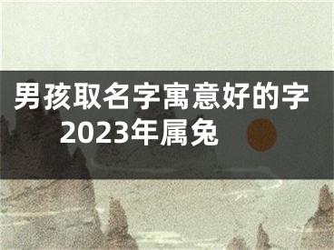 男孩取名字寓意好的字2023年属兔