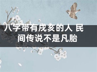 八字带有戌亥的人 民间传说不是凡胎