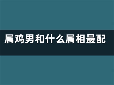 属鸡男和什么属相最配