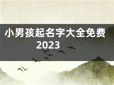 小男孩起名字大全免费2023