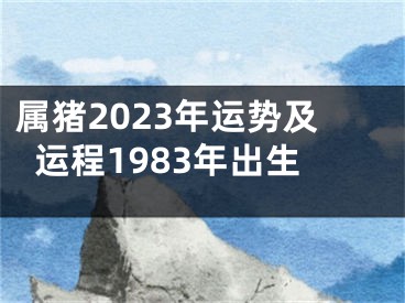 属猪2023年运势及运程1983年出生