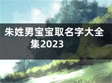 朱姓男宝宝取名字大全集2023