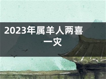 2023年属羊人两喜一灾