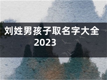 刘姓男孩子取名字大全2023