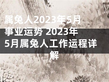 属兔人2023年5月事业运势 2023年5月属兔人工作运程详解