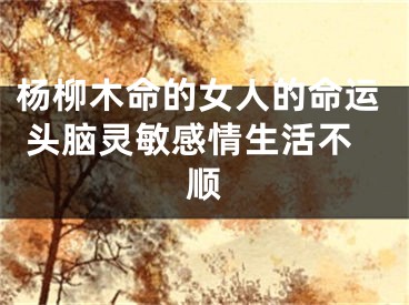 杨柳木命的女人的命运 头脑灵敏感情生活不顺