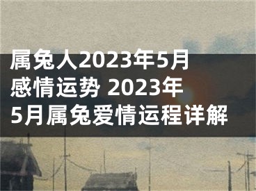 属兔人2023年5月感情运势 2023年5月属兔爱情运程详解