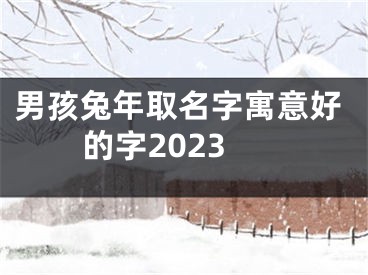 男孩兔年取名字寓意好的字2023