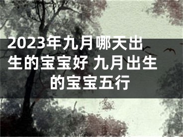 2023年九月哪天出生的宝宝好 九月出生的宝宝五行