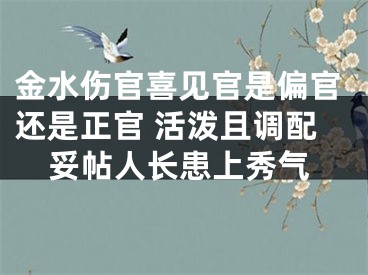 金水伤官喜见官是偏官还是正官 活泼且调配妥帖人长患上秀气