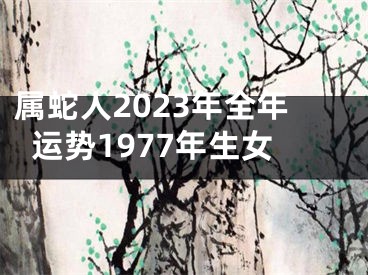 属蛇人2023年全年运势1977年生女