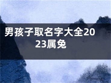 男孩子取名字大全2023属兔