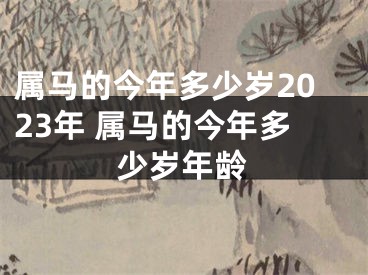 属马的今年多少岁2023年 属马的今年多少岁年龄