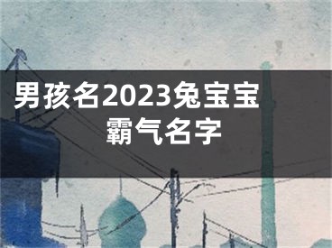 男孩名2023兔宝宝霸气名字