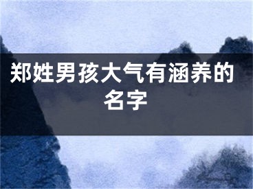 郑姓男孩大气有涵养的名字