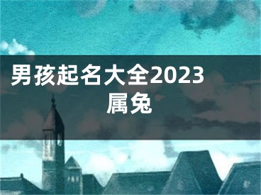 男孩起名大全2023属兔