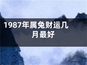 1987年属兔财运几月最好