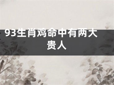 93生肖鸡命中有两大贵人