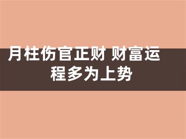 月柱伤官正财 财富运程多为上势