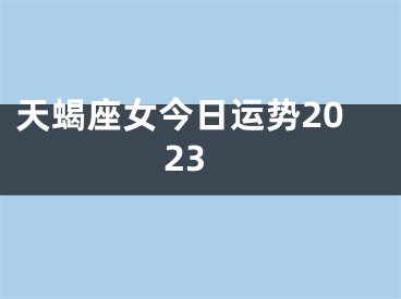 天蝎座女今日运势2023