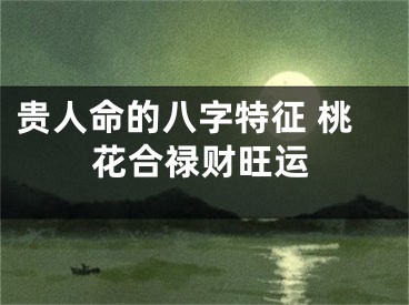 贵人命的八字特征 桃花合禄财旺运