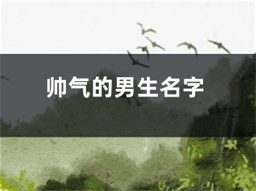 帅气的男生名字